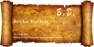 Botka Dorina névjegykártya